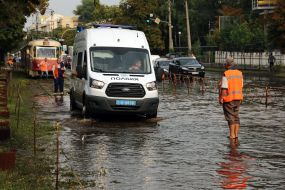 Последствия сильного ливня в Киеве
