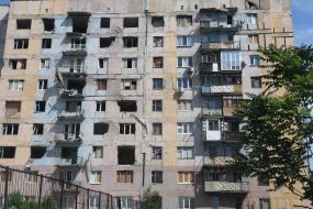 Destroyed by shelling the house