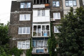 Destroyed by shelling the house