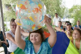 The participants of the festival "Happy together"