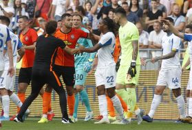 Playing moment of the match