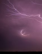 Lightning in the sky