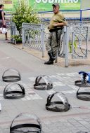 Капканы во время акции в Херсоне