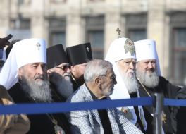 Metropolitan Onuphriy, Vakhtang Kikabidze, Patriarch Filaret, Metropolitan Pavlo