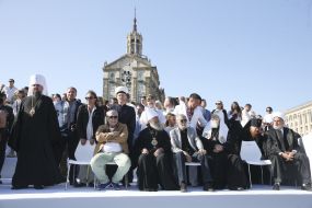 Учасники святкових заходів з нагоди Дня Незалежності України