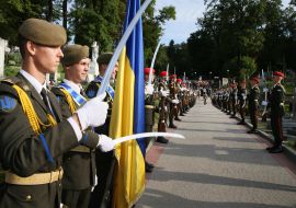 Andrey Sadovy at the Lychakiv Cemetery