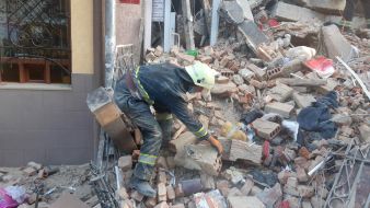 Ликвидация последствий обрушения жилого дома в Дрогобыче