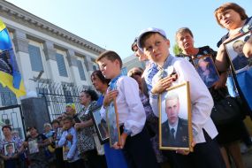 The action near the Russian Embassy on the eve of Day of memory of defenders of Ukraine