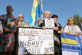 The action near the Russian Embassy on the eve of Day of memory of defenders of Ukraine