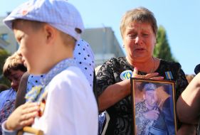 The action near the Russian Embassy on the eve of Day of memory of defenders of Ukraine