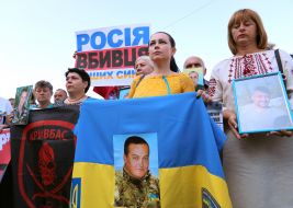 The action near the Russian Embassy on the eve of Day of memory of defenders of Ukraine