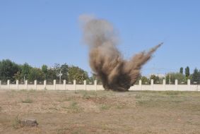Explosion on the landfill