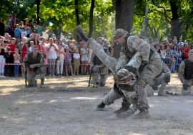 The celebration of the Day of soldiers of Ukraine in Kharkov