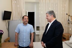 Volodymyr Balukh and Petro Poroshenko