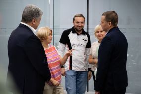 Roman Suschenko, Yuri Stets, Irina Gerashchenko and Petro Poroshenko