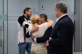 Roman Suschenko, Yuri Stets and Petro Poroshenko