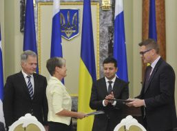 Volodymyr Zelenskiy and Sauli Niinisto