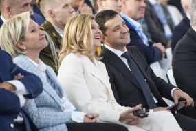 Olena Pinchuk, Volodymyr Zelenskіy with his wife Оlena