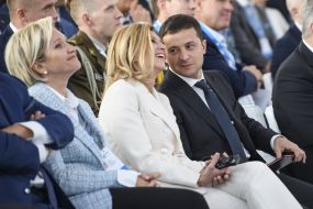 Olena Pinchuk, Volodymyr Zelenskіy with his wife Оlena