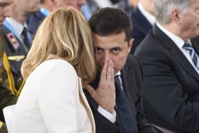 Volodymyr Zelenskіy with his wife Оlena