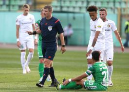 Playing moment of the match