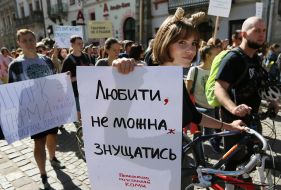 All-Ukrainian march for animals in Lvov