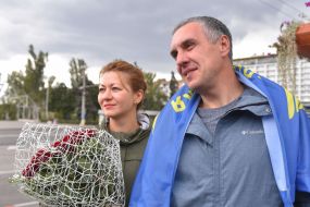 Yevhen Panov with his wife Catherine