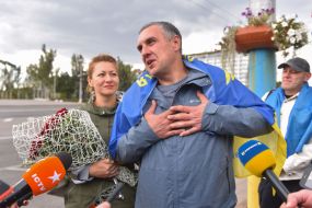 Yevhen Panov with his wife Catherine
