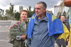 Yevhen Panov with his wife Catherine