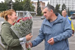 Yevhen Panov with his wife Catherine