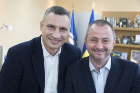 Vitali Klitschko and Maxim Bakhmatov