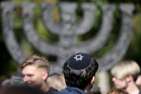March participants in memory of those killed in Babi Yar