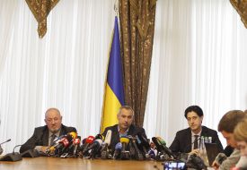 Viktor Chumak, Ruslan Ryaboshapka and Vitaliy Kasko