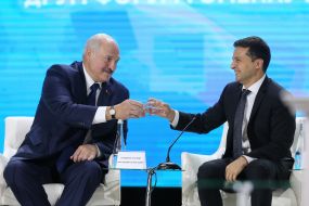 Alexander Lukashenko and Vladimir Zelensky
