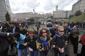 Veche against the so-called Steinmeier formula under the slogan “No surrender” in Kiev