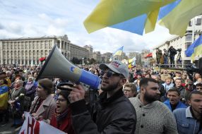 Veche against the so-called Steinmeier formula under the slogan “No surrender” in Kiev