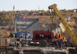 Восстановление моста через реку Северский Донец