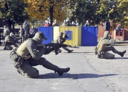 Показательное выступление курсантов Национальной академии Национальной гвардии Украины