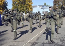 Показательное выступление курсантов Национальной академии Национальной гвардии Украины