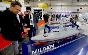 Model of Turkish warship