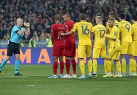 Playing moment of the match