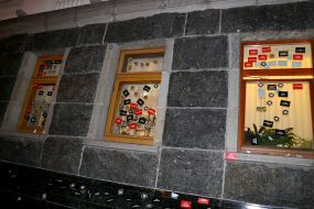 Stickers on the Presidential Office building