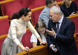 Yuliya Klymenko and Mykolo Velychkovych