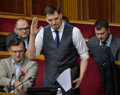 Dmytro Kuleba and Oleksiy Honcharuk