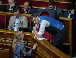 Dmytro Kuleba and Oleksiy Honcharuk