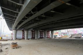 Установленный над проспектом Победы пролет нового Шулявского моста