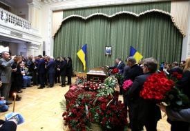 Церемония прощания с Тарасом Кутовым