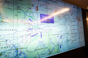 Monitor with the inscription "Operation parameters of the Ukrainian GTS"