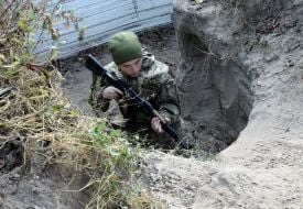 A cadet of the Kiev Military Lyceum named after Ivan Bogun