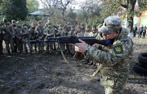 A cadet of the Kiev Military Lyceum named after Ivan Bogun